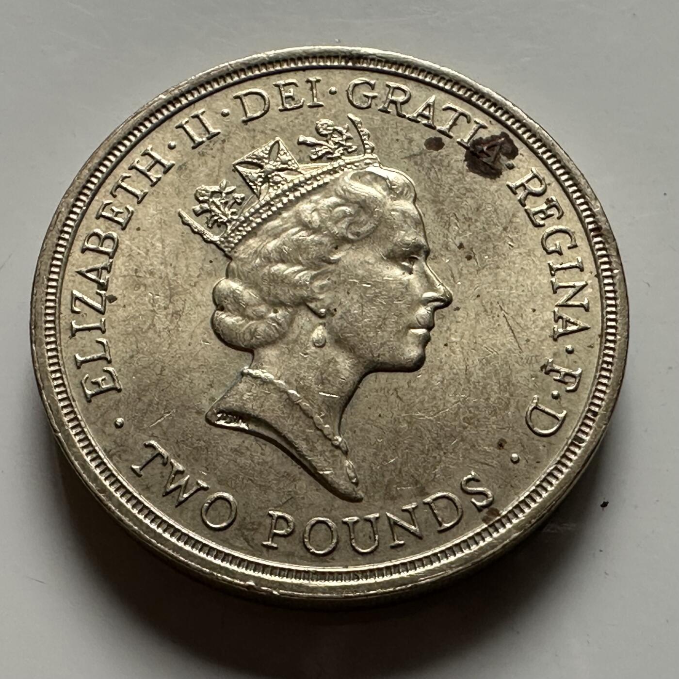 🌹外币初藏🌹🐯2026年第22场  每周二四六晚8️⃣点 接代拍 英国1989年《权利法案》颁布300周年2英镑纪念币