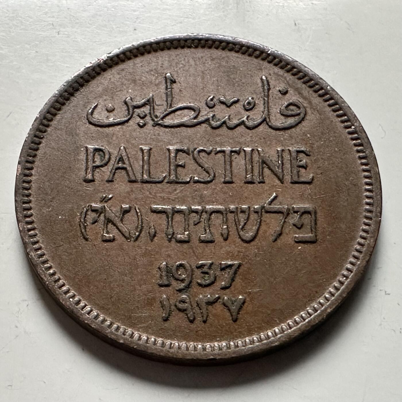 🌹外币初藏🌹🐯2026年第22场  每周二四六晚8️⃣点 接代拍 巴勒斯坦1937年1米尔