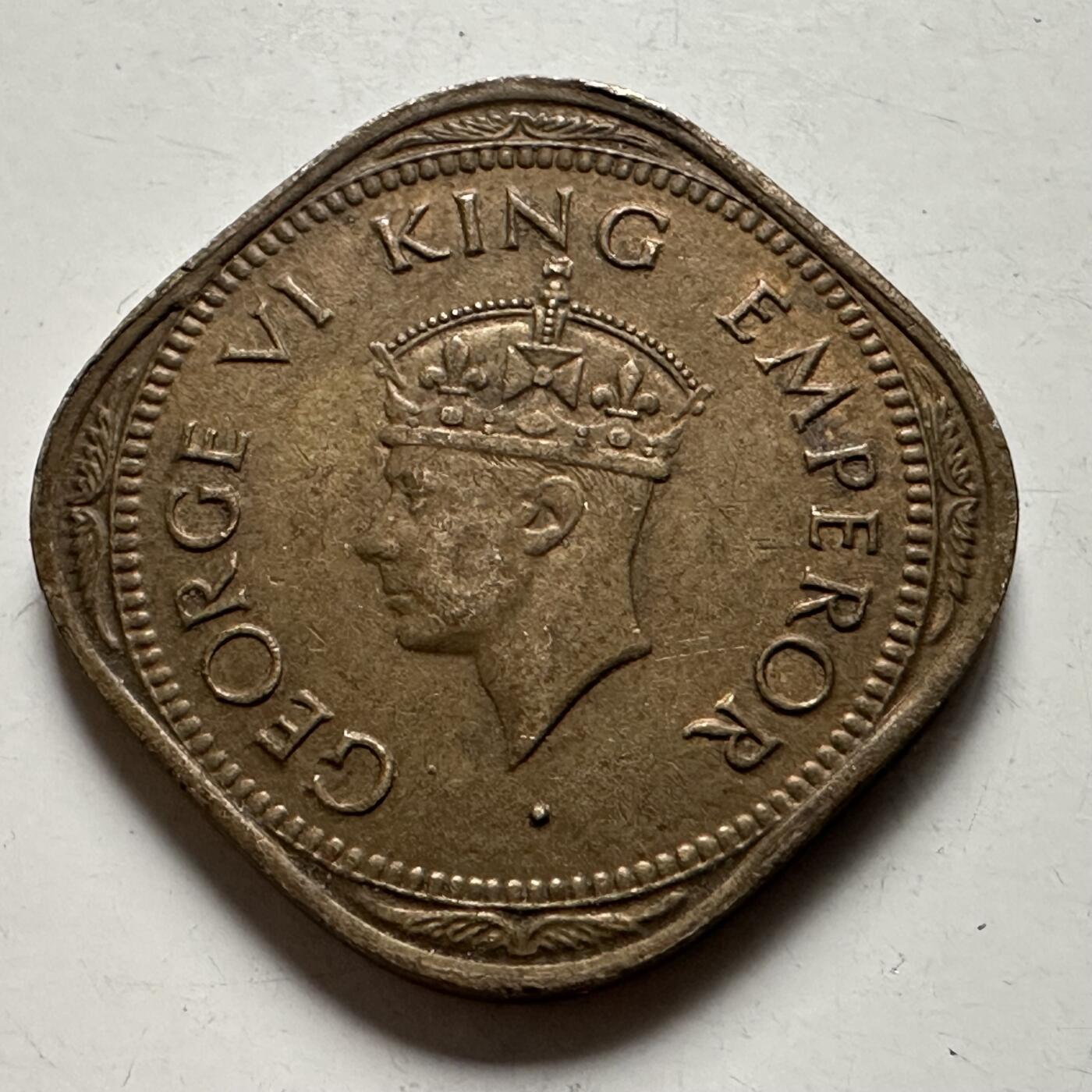 🌹外币初藏🌹🐯2026年第22场  每周二四六晚8️⃣点 接代拍 英属印度1944年2安娜铜币