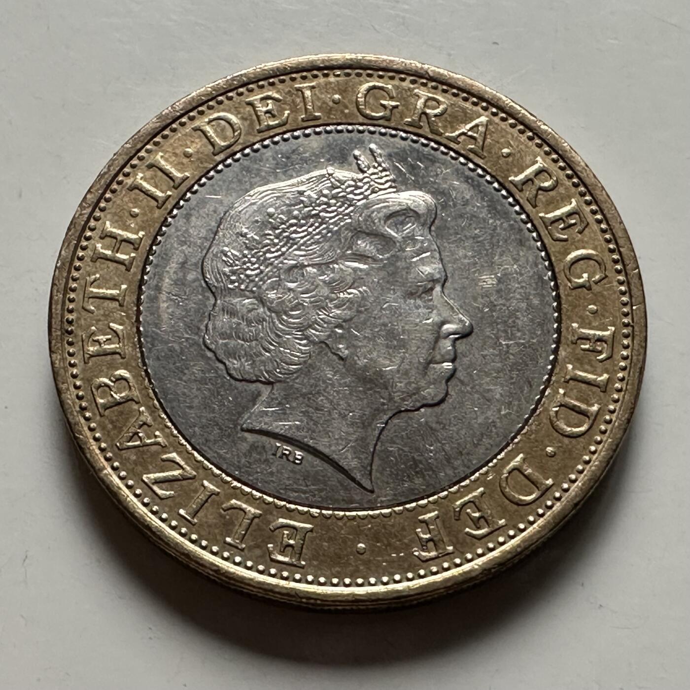 🌹外币初藏🌹🐯2026年第22场  每周二四六晚8️⃣点 接代拍 英国2004年特里维西克蒸汽机车200周年2英镑双色纪念币