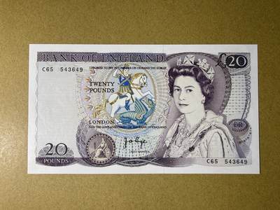 《艾美收藏》第234期-3.1周日外币精华场 - 英国20镑 UNC D序列 女王水印