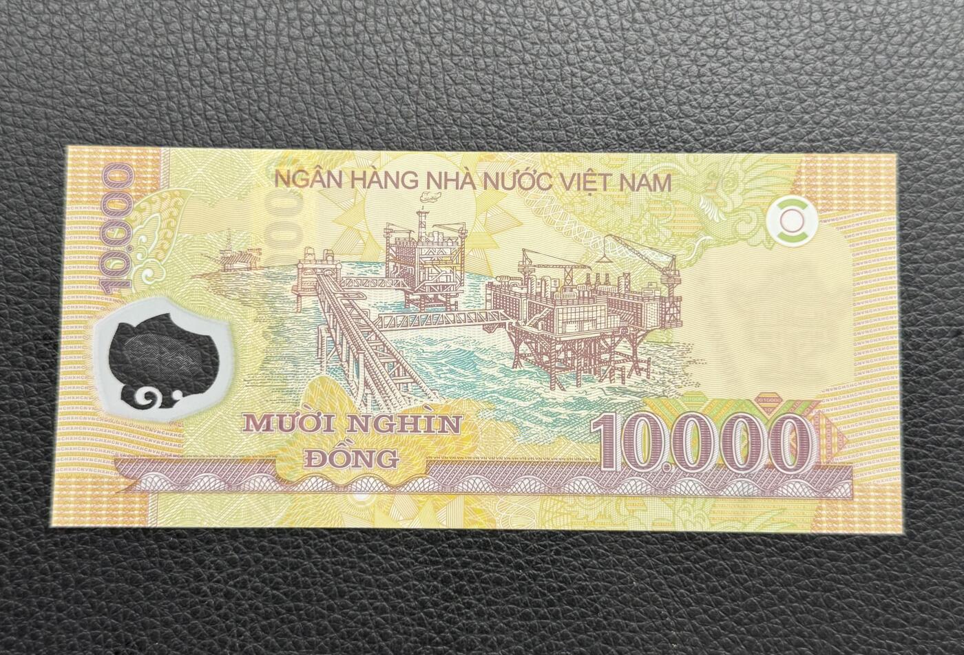 桂P钱币文化工作室拍卖第四十七期 越南2023年版1万盾塑料钞，趣味号，全新UNC