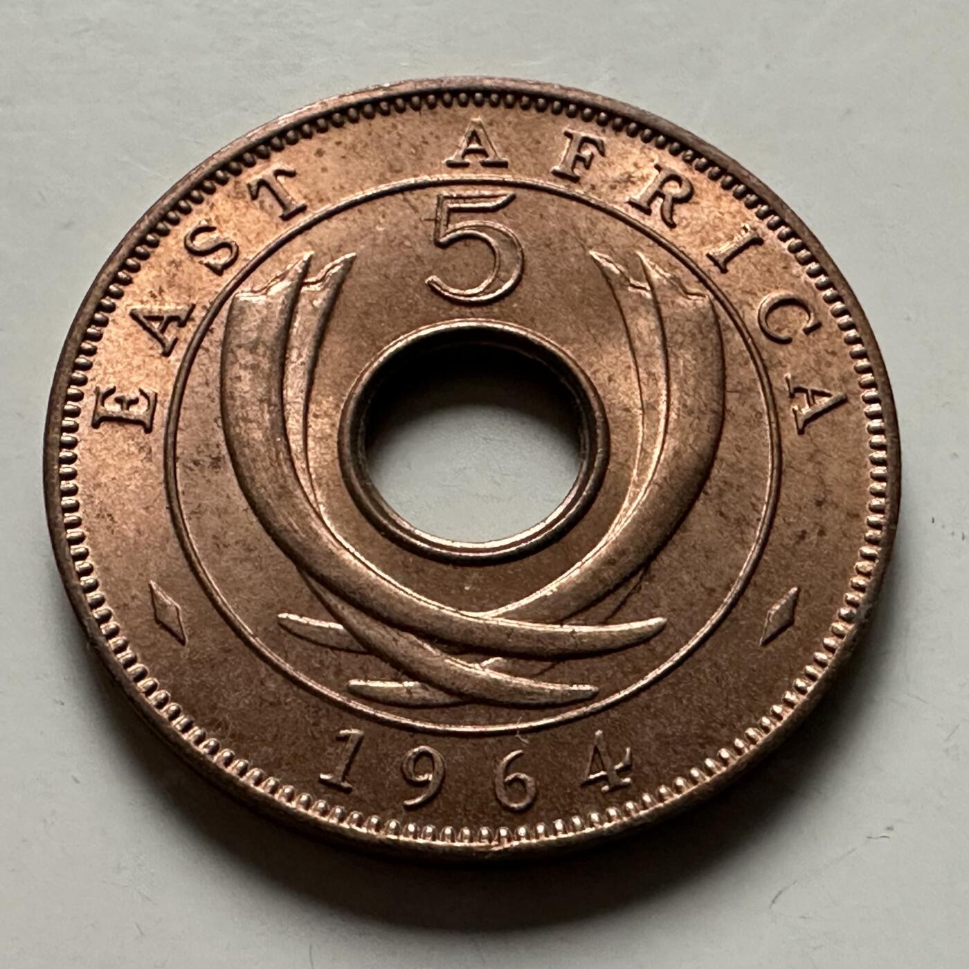 🌹外币初藏🌹🐯2026年第22场  每周二四六晚8️⃣点 接代拍 英属东非1964年五分