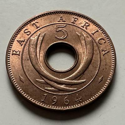 🌹外币初藏🌹🐯2026年第22场  每周二四六晚8️⃣点 接代拍 - 英属东非1964年五分