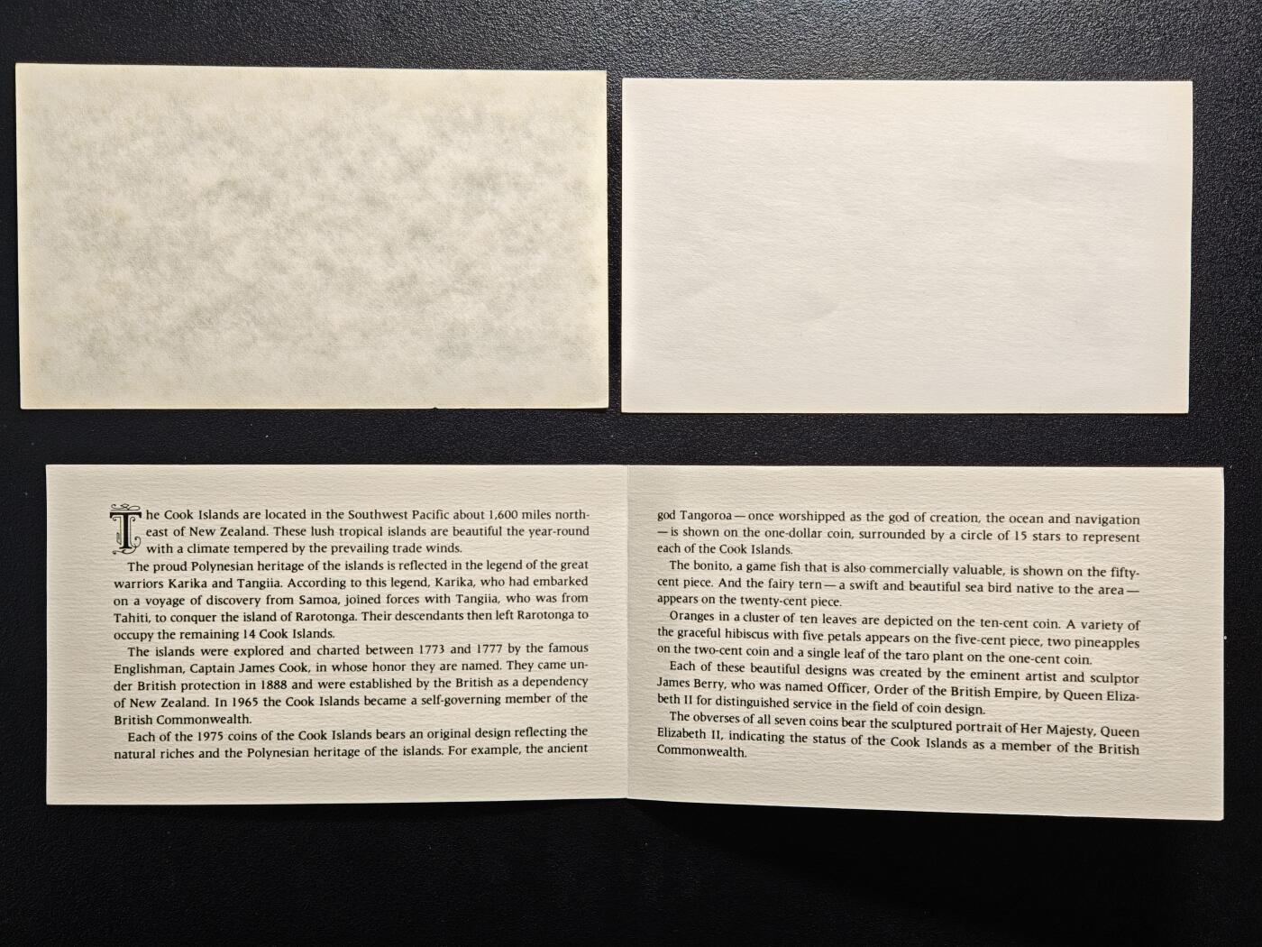 【德藏】世界币章拍卖第166期（拍品征集中~欢迎藏友联系） 1975年 库克群岛精制套币 原盒 带说明书