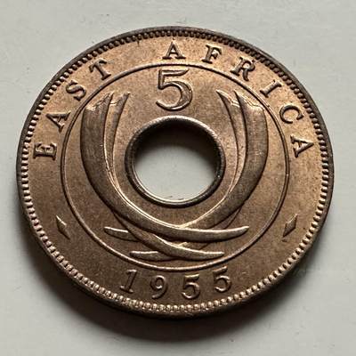 🌹外币初藏🌹🐯2026年第22场  每周二四六晚8️⃣点 接代拍 - 英属东非1955年五分