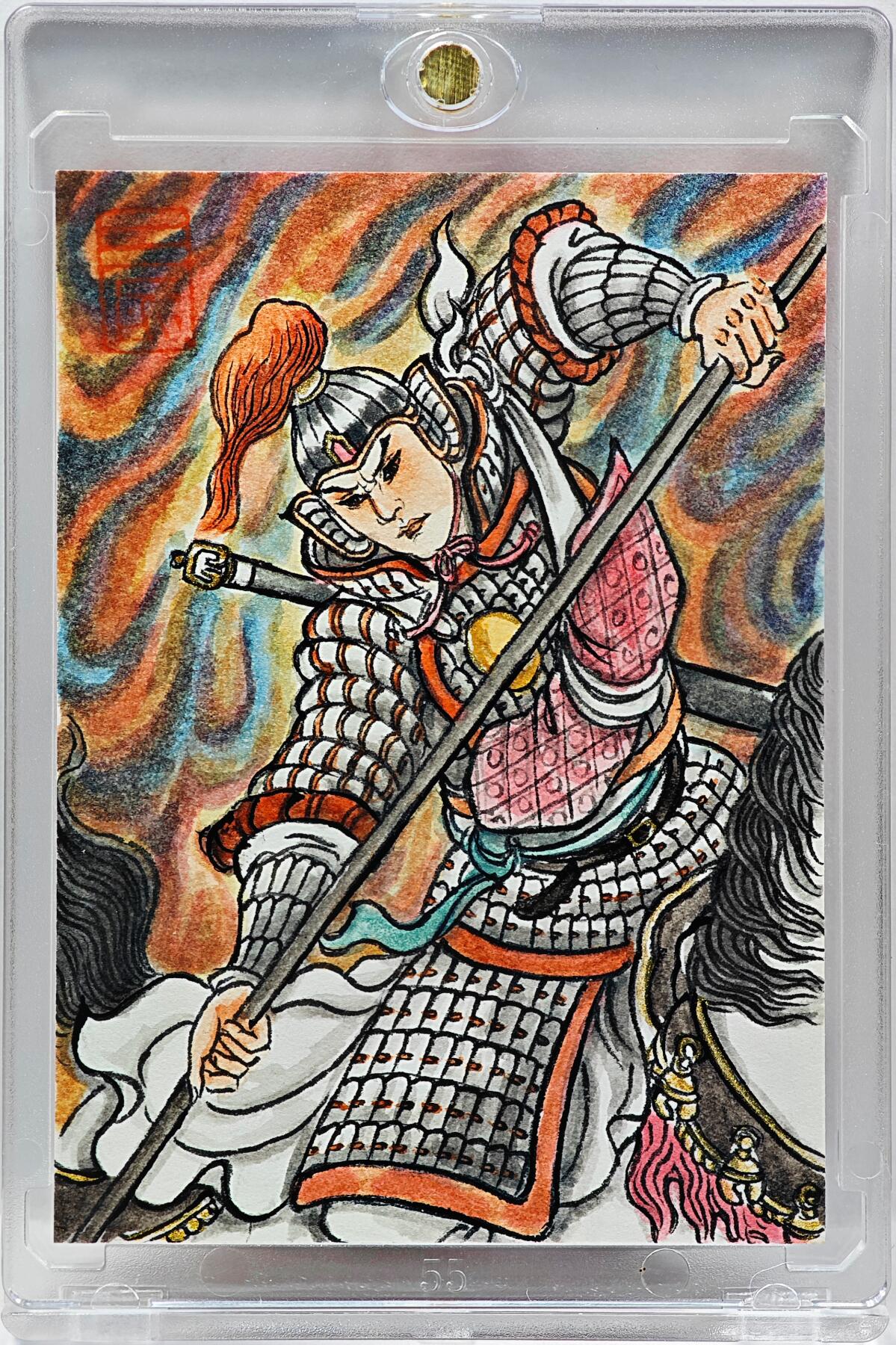 白泽拍卖卡牌手绘专场第33期（去岁千般皆如愿 今年万事定称心） 2026 卢艺丰手绘卡 赵云赵子龙  卢艺丰背签绘 卡砖封装