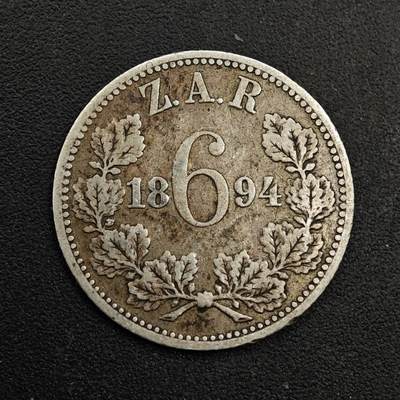 【淘币小摊】实时拍第八百七十二拍   散币银币场    每周一统一发货 - 南非德兰士瓦1894年6便士银币