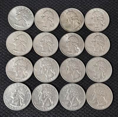 外国优质老铜币银币，正月十二晚九点倒数截拍，满百包邮可寄存，持续收拍 - 美国1995年1/4美元16枚