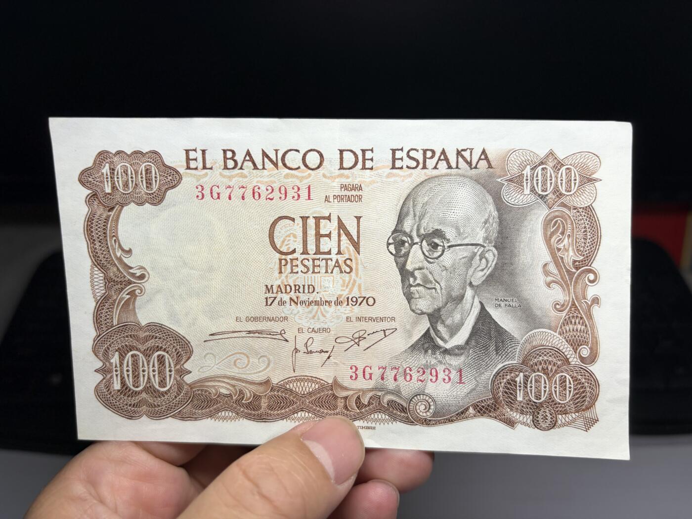 2026年集古藏今外币拍卖第二期-第10场—（总第310拍-纸币专场），本期拍完结算一次，发货时间2-3天，休息几天后继续新的一期拍卖。 1970年西班牙100比塞塔