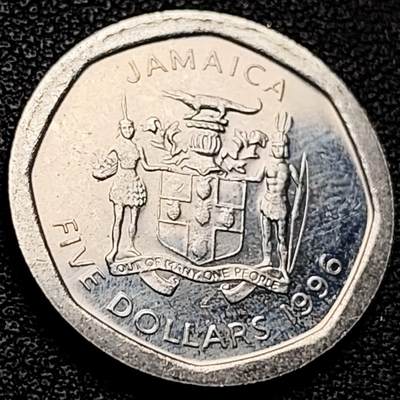 泉币菌-第204场-元宵节专场 本场拍品多 请提前出价 - 原光美品 1995年 牙买加5元硬币 21.5MM