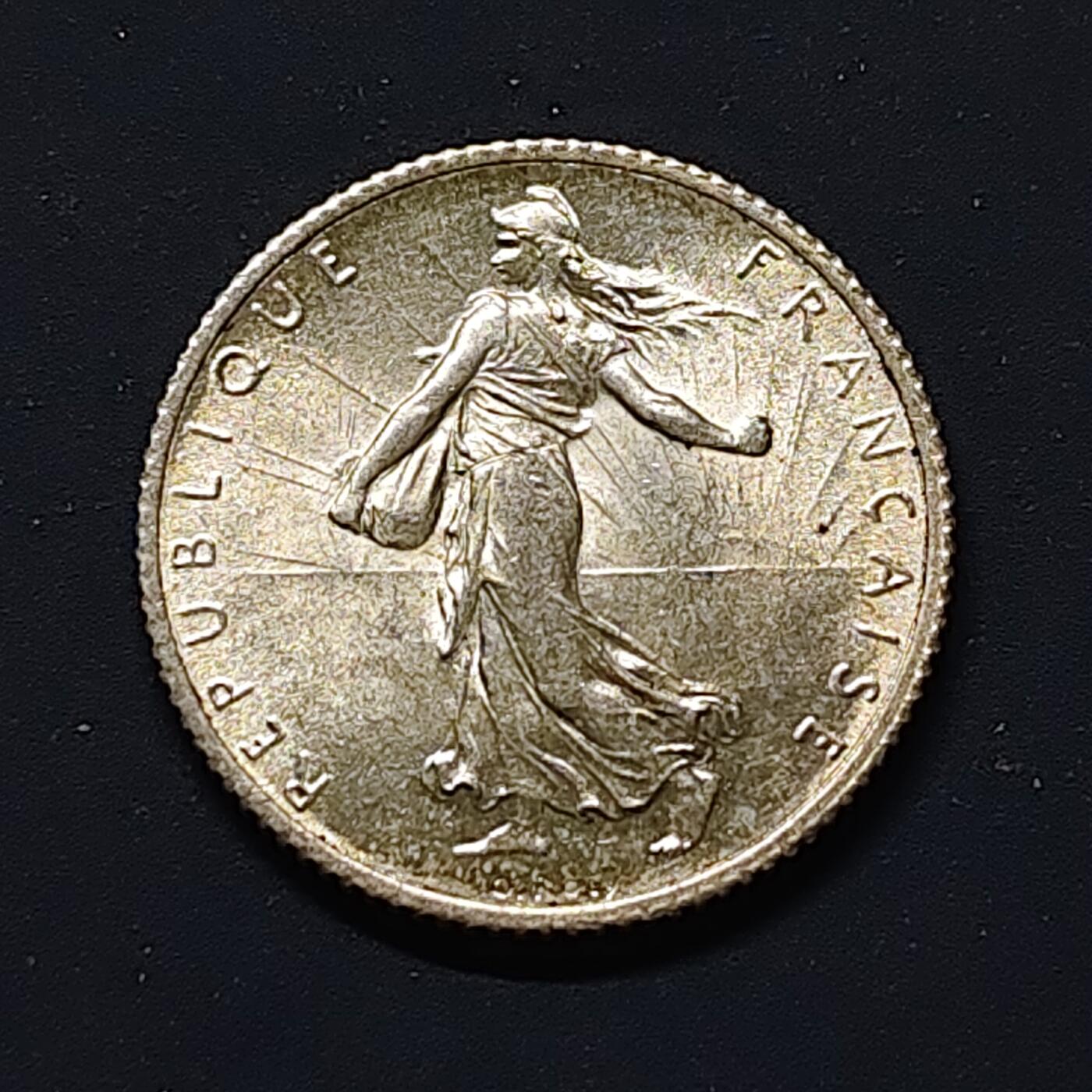 【全场包邮】纯粹捡漏拍508场 法国1916年播种女神1法郎银币【23毫米5克83.5%】