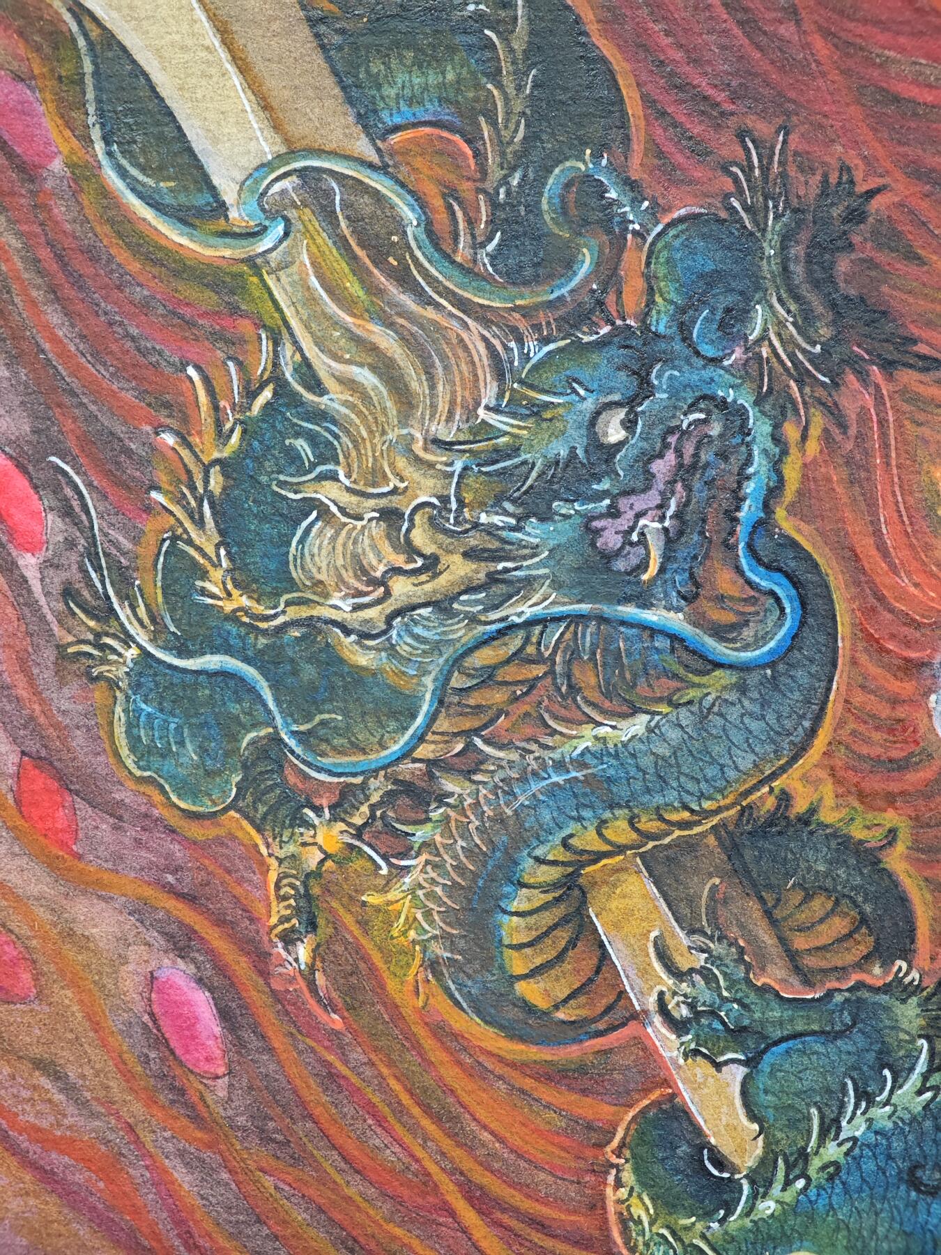 白泽拍卖卡牌手绘专场第33期（去岁千般皆如愿 今年万事定称心） 2025 刘晓明手绘画 尺寸：19.5cm*17cm  刘晓明钤印