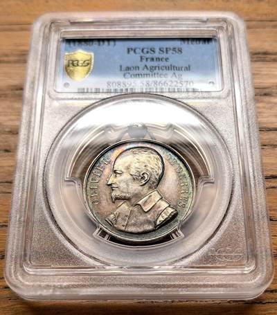 此心安处是吾乡·凡希社世界钱币微拍第三百二十期 - 1880法国拉昂农业委员会银质服务奖章PCGS-AU58