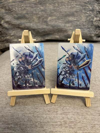 喜灰玩卡拍卖第五期，接拍品0佣金，欢迎送拍，释放现金流，让自己有资金可以购买更多喜欢的卡牌，让别的卡友能淘到更多心仪的卡牌 - 万享三国斗星录 罗琛老师绘赵云 折光 彩闪 一组两张