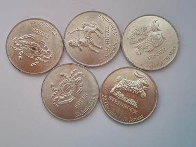 韵星假日军品类拍卖第43期 -- Rimey Holidays Militaria Auction 43 - 民主德国星座硬币一组