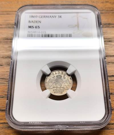 此心安处是吾乡·凡希社世界钱币微拍第三百二十期 - 1869德国巴登1克鲁泽银币NGC-MS65