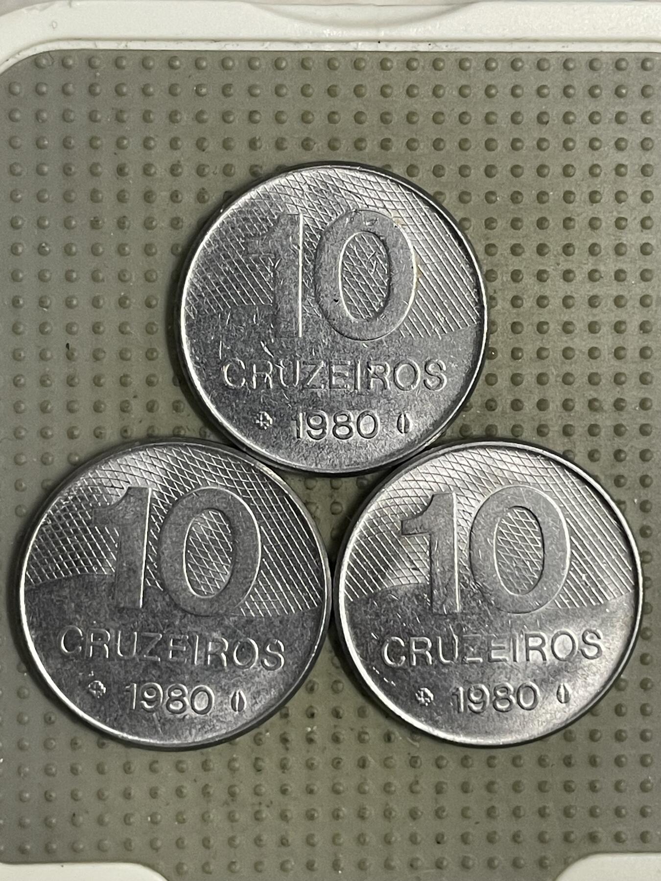 2026年第29场各国散币拍卖（总第179场） 巴西1980年10克鲁泽3枚