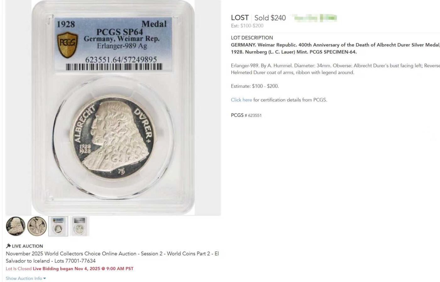 万国钱币拍卖第061期（马年首拍）