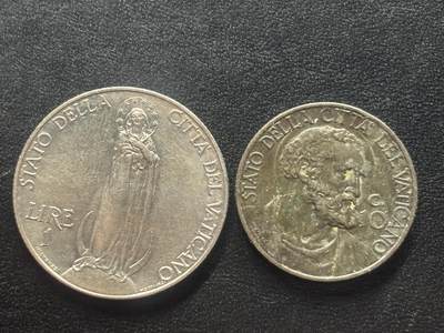 邮泉阁限时拍卖第四十二场（硬币在国外。请付邮费6元。） - 梵蒂冈教宗庇护十一世2枚