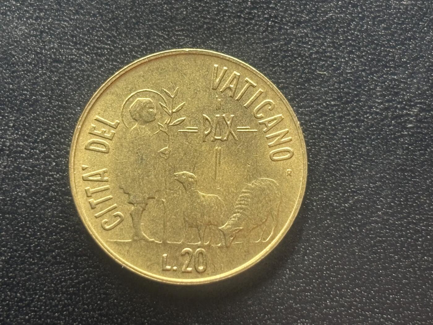 邮泉阁限时拍卖第四十二场（硬币在国外。请付邮费6元。） 梵蒂冈1984年20里拉