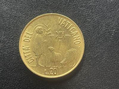 邮泉阁限时拍卖第四十二场（硬币在国外。请付邮费6元。） - 梵蒂冈1984年20里拉
