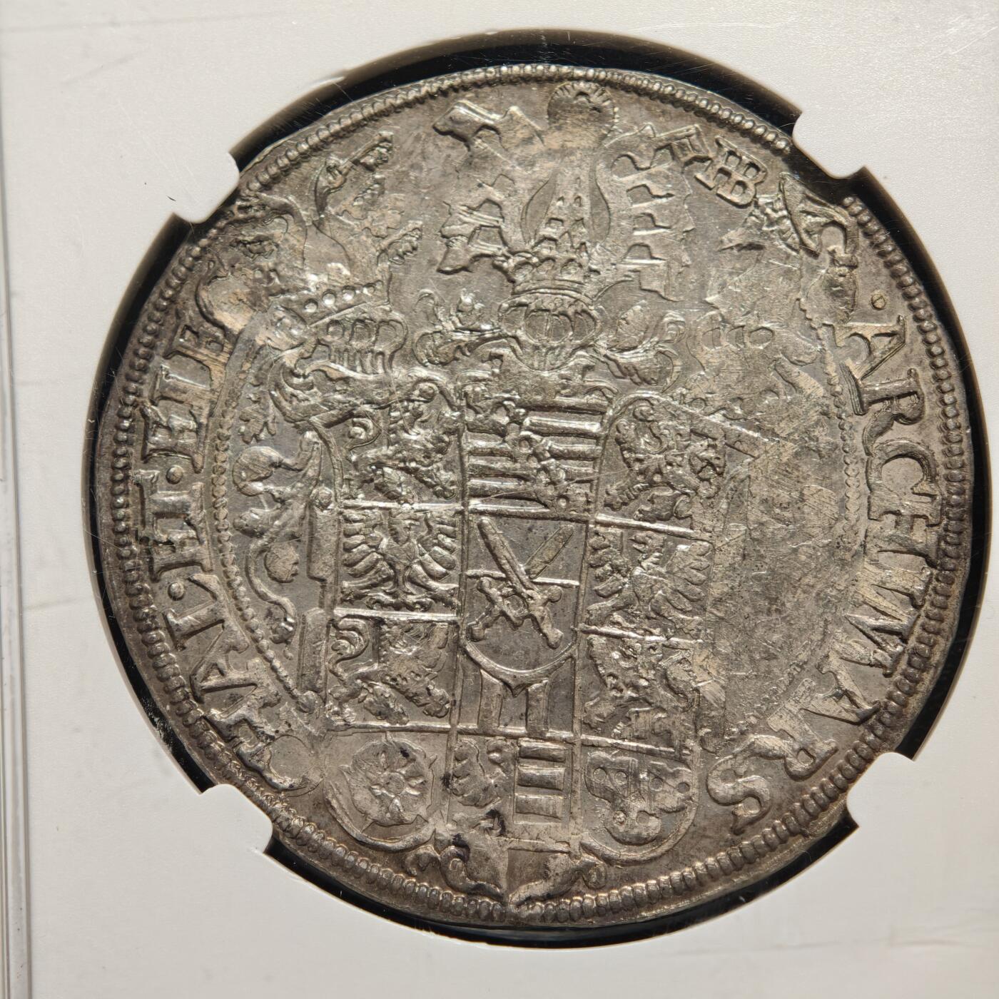 【德藏】世界币章拍卖第166期（拍品征集中~欢迎藏友联系） 1576年 德国萨克森老泰勒大银币 NGC MS63 罕见品种 高分及其难得