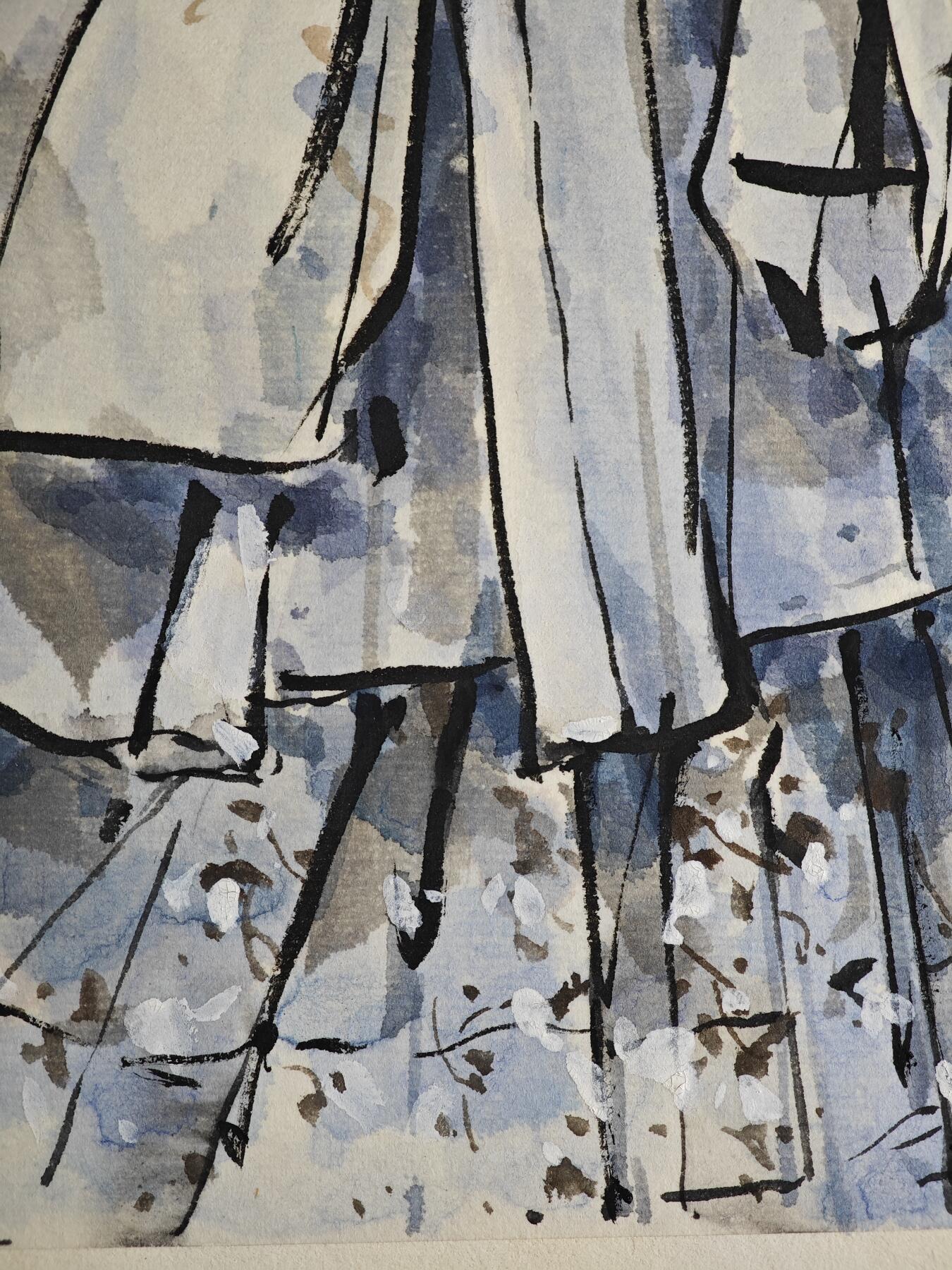 白泽拍卖卡牌手绘专场第33期（去岁千般皆如愿 今年万事定称心） 2025 迟迟手绘画 陈圆圆 尺寸：26.1cm*41cm  迟迟亲签