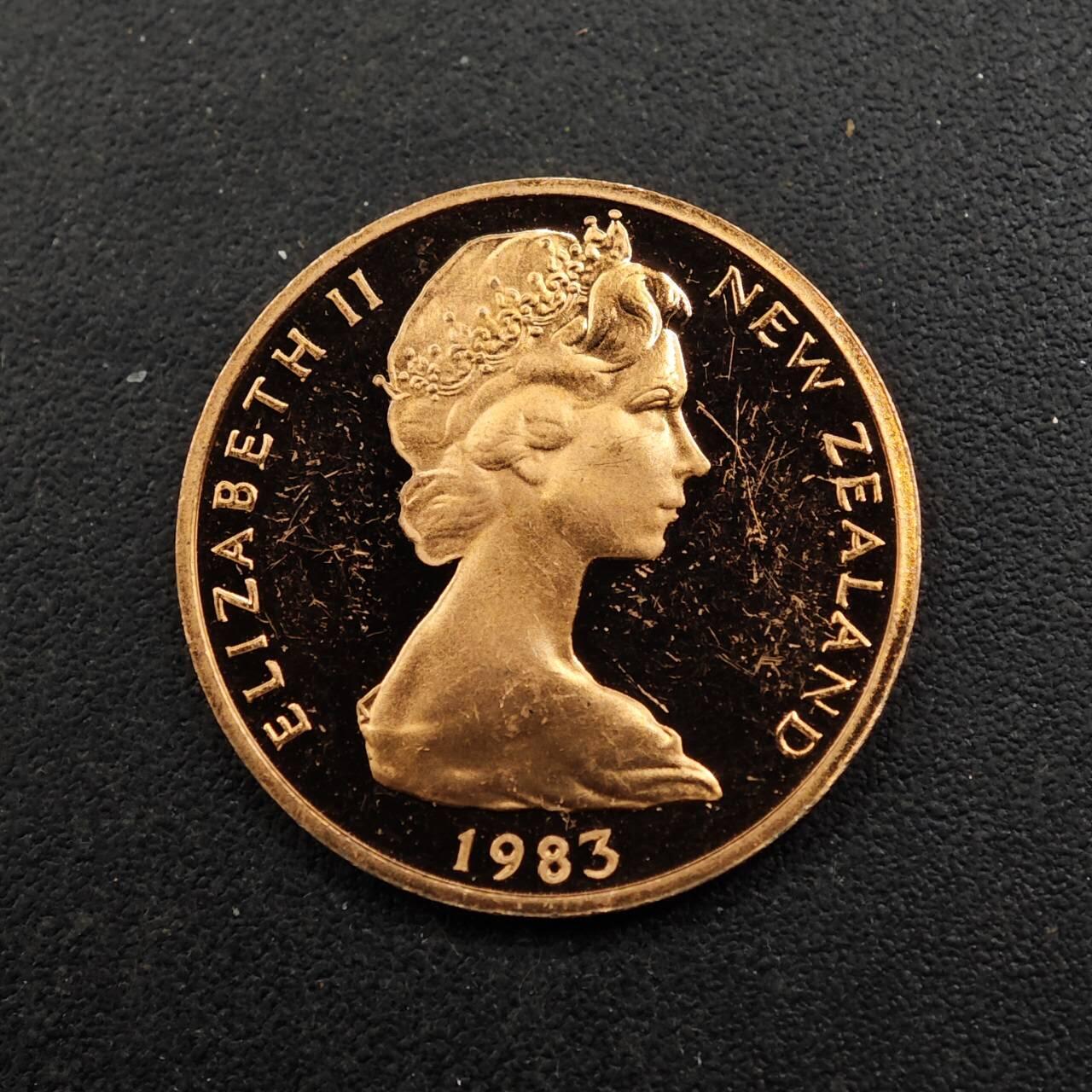 【淘币小摊】实时拍第八百七十二拍   散币银币场    每周一统一发货 新西兰1983年1分精制铜币3