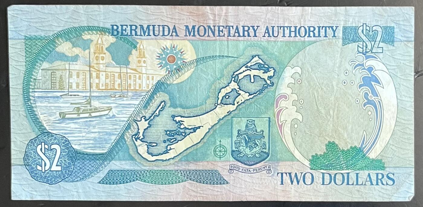 小福收藏拍卖第201期 流通品相裸钞 特惠场 本场拍卖美洲大洋洲非洲亚洲纸币【佣金仅收2% 不设最低佣金 全场包邮】 百慕大 2000年 2元 首年份 