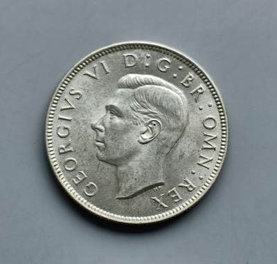 《崇甫堂》一精品外币专场⑧ - 英国1945年乔治六世2先令银币 KM#855