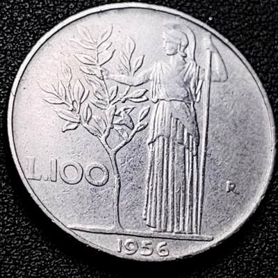 泉币菌-第204场-元宵节专场 本场拍品多 请提前出价 - 意大利早期100里拉 月亮和记忆女神密涅瓦 不锈钢币 27.8mm