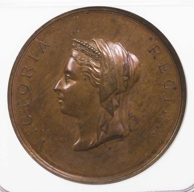 NGC-MS64BN 1883英国渔业维多利亚头像大铜章 - NGC-MS64BN 1883英国渔业维多利亚头像大铜章