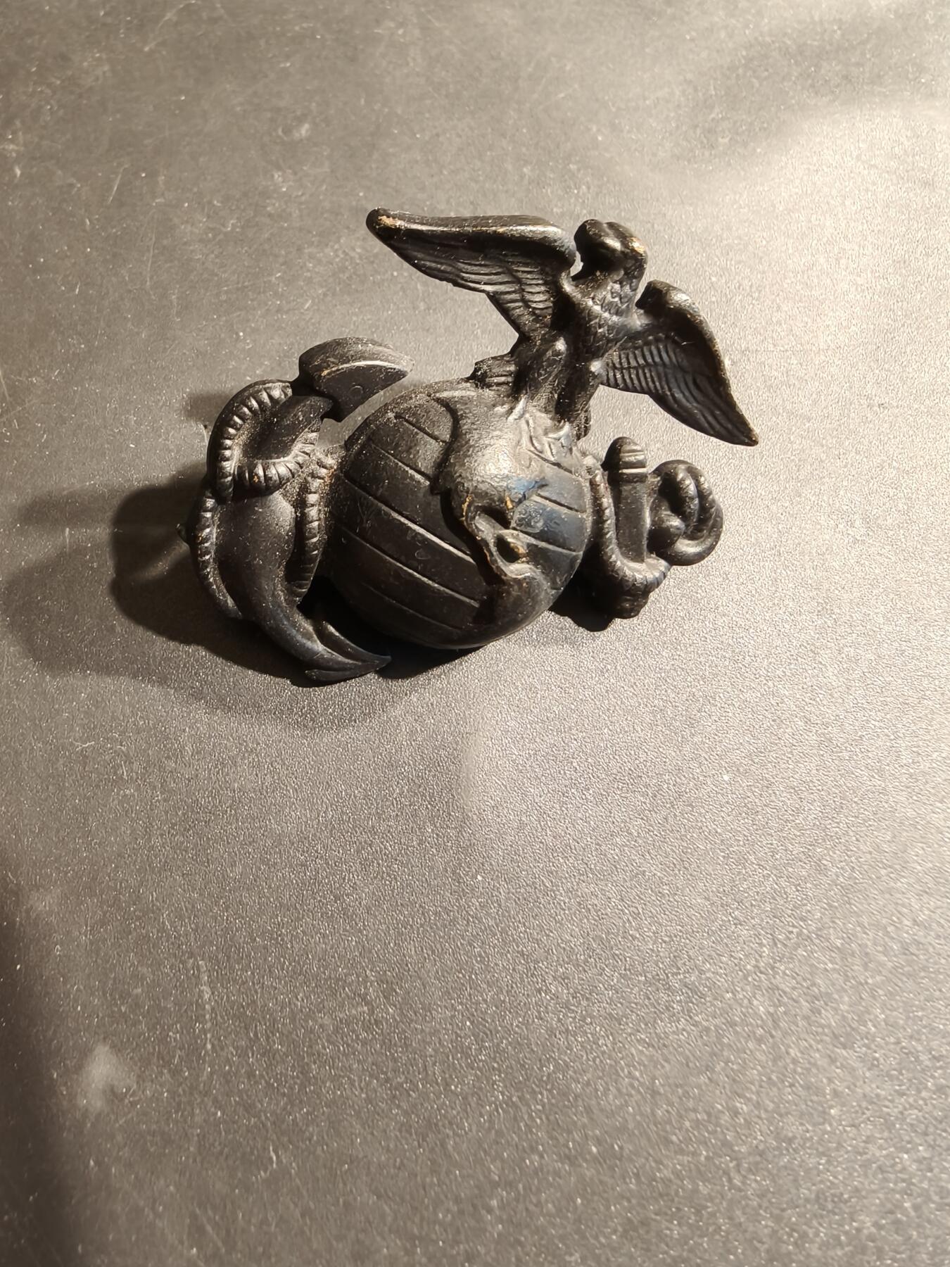 老王徽章第185期 美国海军陆战队大檐帽帽徽    低可视度版