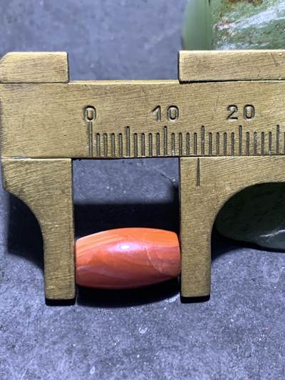 川料南红玛瑙通货小桶珠一颗！ 川料南红玛瑙通货小桶珠一颗！