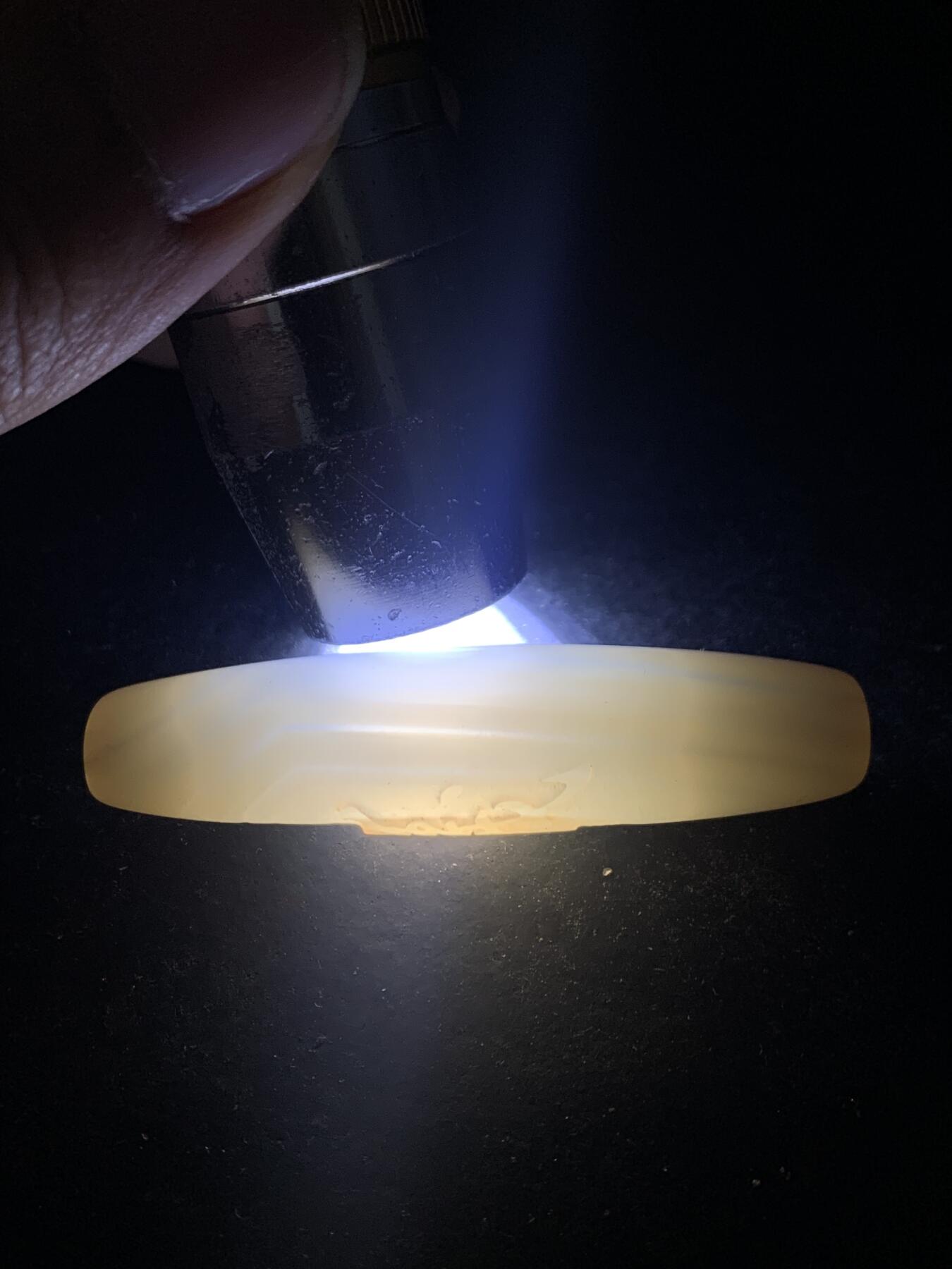 精美亚光高玉化千层纹天眼图案巴西玛瑙手工俏色巧雕義字桶珠一个