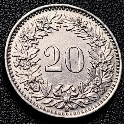 泉币菌-第204场-元宵节专场 本场拍品多 请提前出价 - 高币值 百年延续 女神 瑞士1961年 20分銅镍硬币 