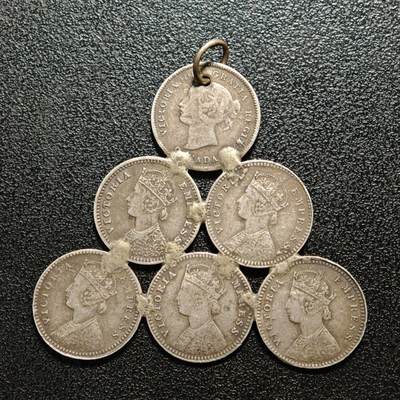 【德藏】世界币章拍卖第166期（拍品征集中~欢迎藏友联系） - 英属印度卢比银币制作挂件 直径约：46.3mm；重约：8.5g