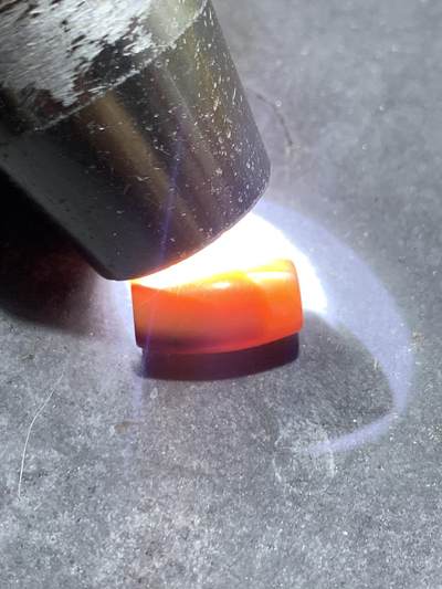 川料南红玛瑙通货小桶珠一颗！ 川料南红玛瑙通货小桶珠一颗！