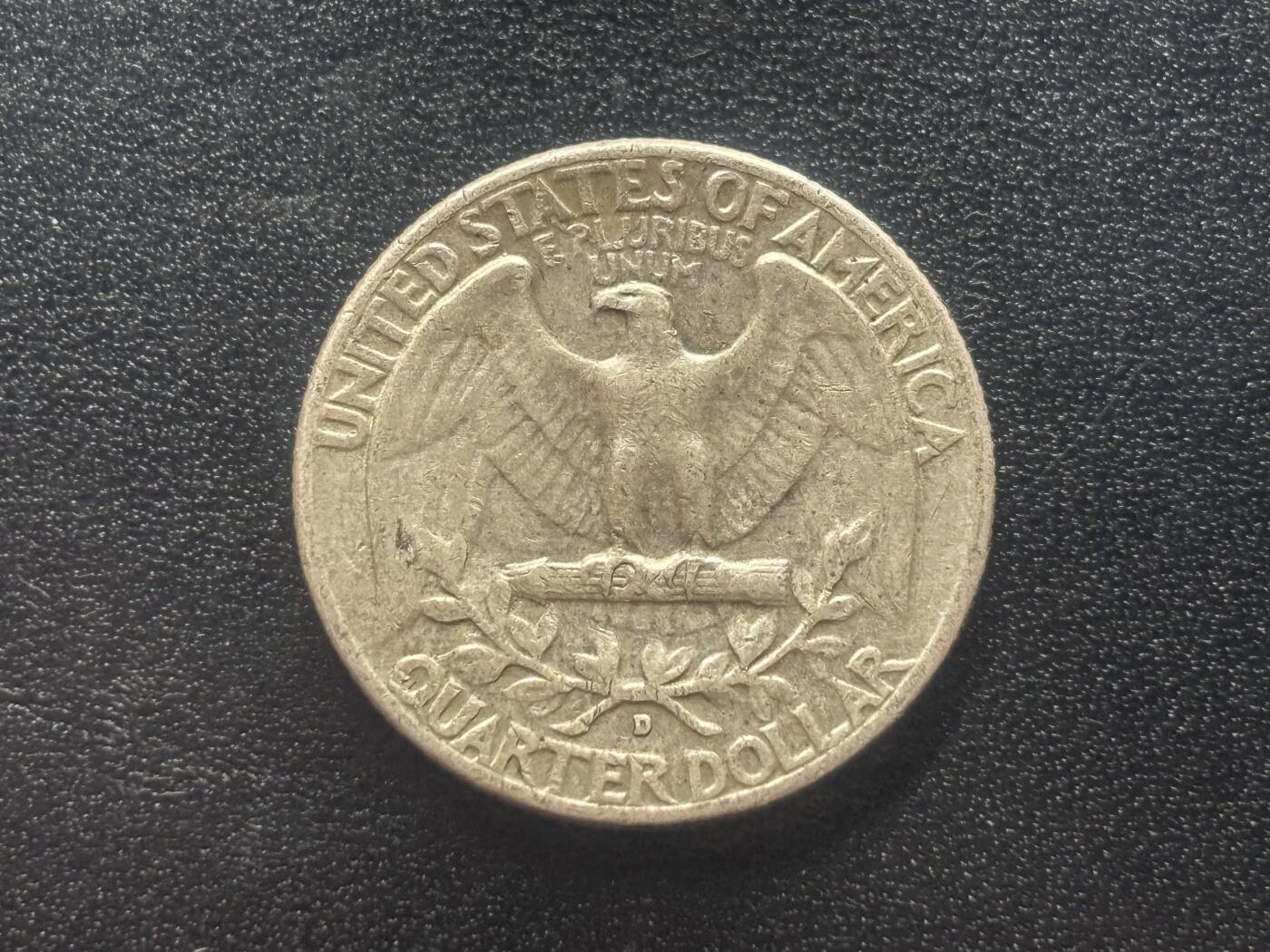 邮泉阁限时拍卖第四十二场（硬币在国外。请付邮费6元。） 1961年¼美元D版