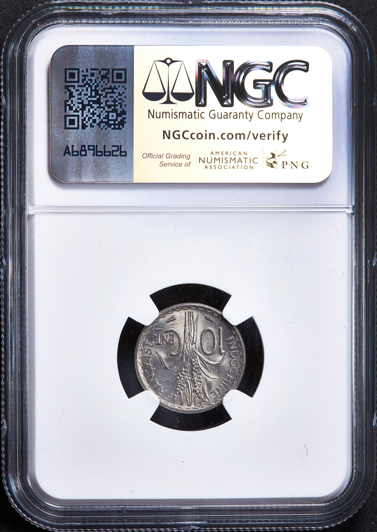 【俄甄集藏】2026年(049)03-18星期三 晚 19:30 全场包邮 法属印度支那1940年10分镍币，NGC MS65，转光品相，高分难得