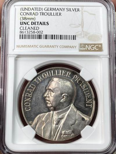 万国钱币拍卖第062期 - NGC UNCD 1900年左右德国信鸽饲养者协会联盟主席康拉德·特鲁利尔银章 深度精铸镜面浮雕喷砂质感 信鸽雕刻惟妙惟肖极其漂亮 