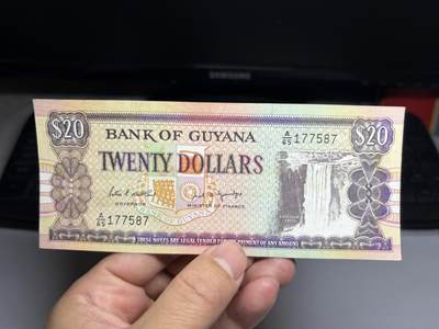 2026年集古藏今外币拍卖第二期-第10场—（总第310拍-纸币专场），本期拍完结算一次，发货时间2-3天，休息几天后继续新的一期拍卖。 - 圭亚那20元（02）