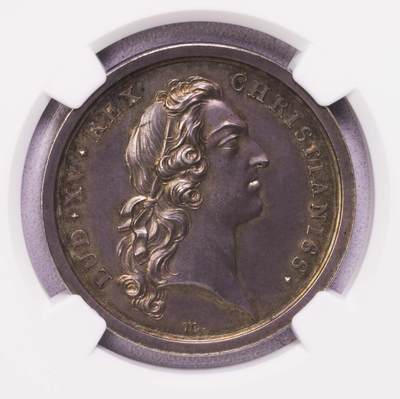 NGC-MS62 1747法国路易十五结婚银章 可爱小天使 - NGC-MS62 1747法国路易十五结婚银章 可爱小天使