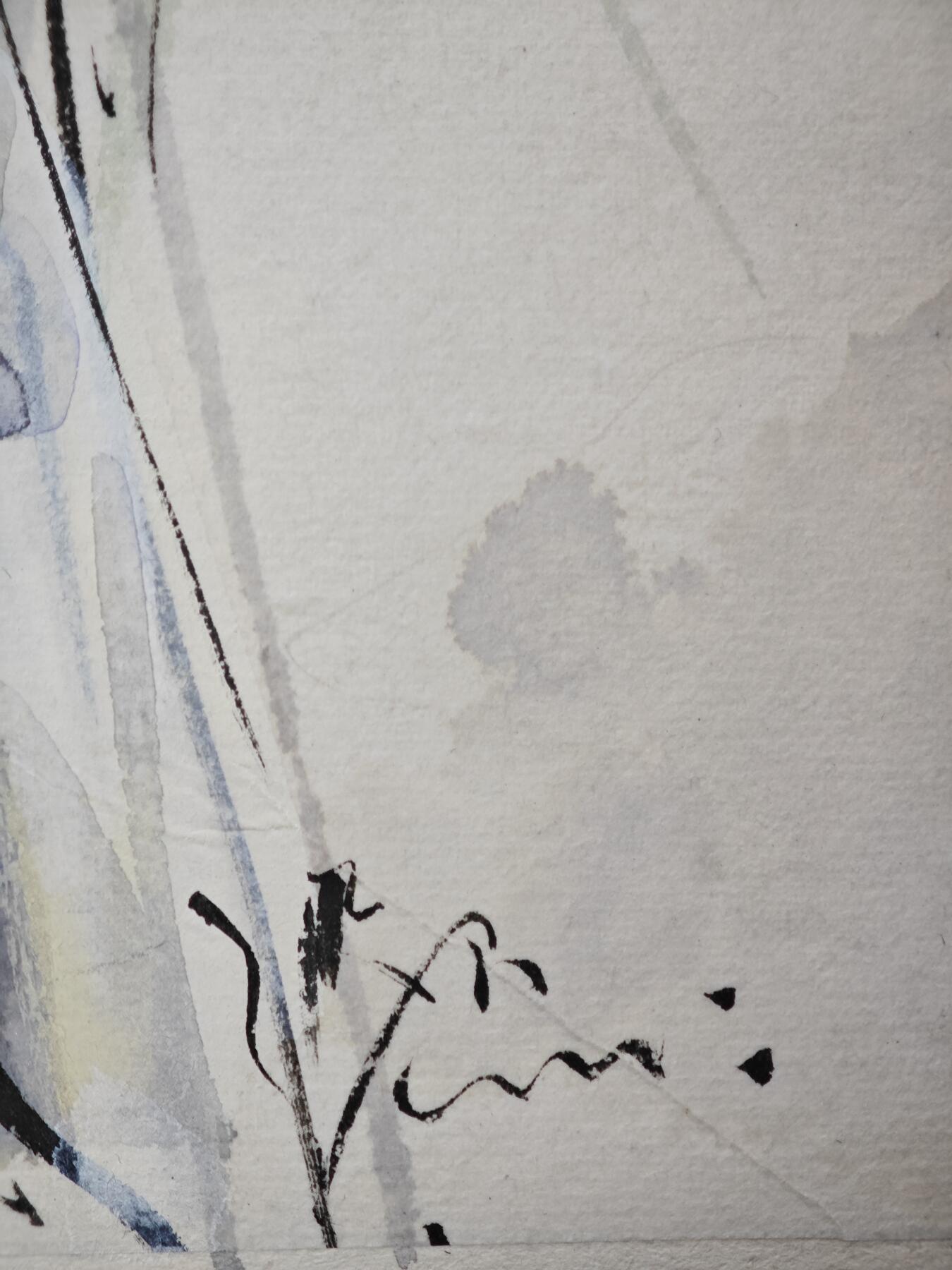 白泽拍卖卡牌手绘专场第33期（去岁千般皆如愿 今年万事定称心） 2025 迟迟手绘画 柳如是 尺寸：26.1cm*41cm  迟迟亲签