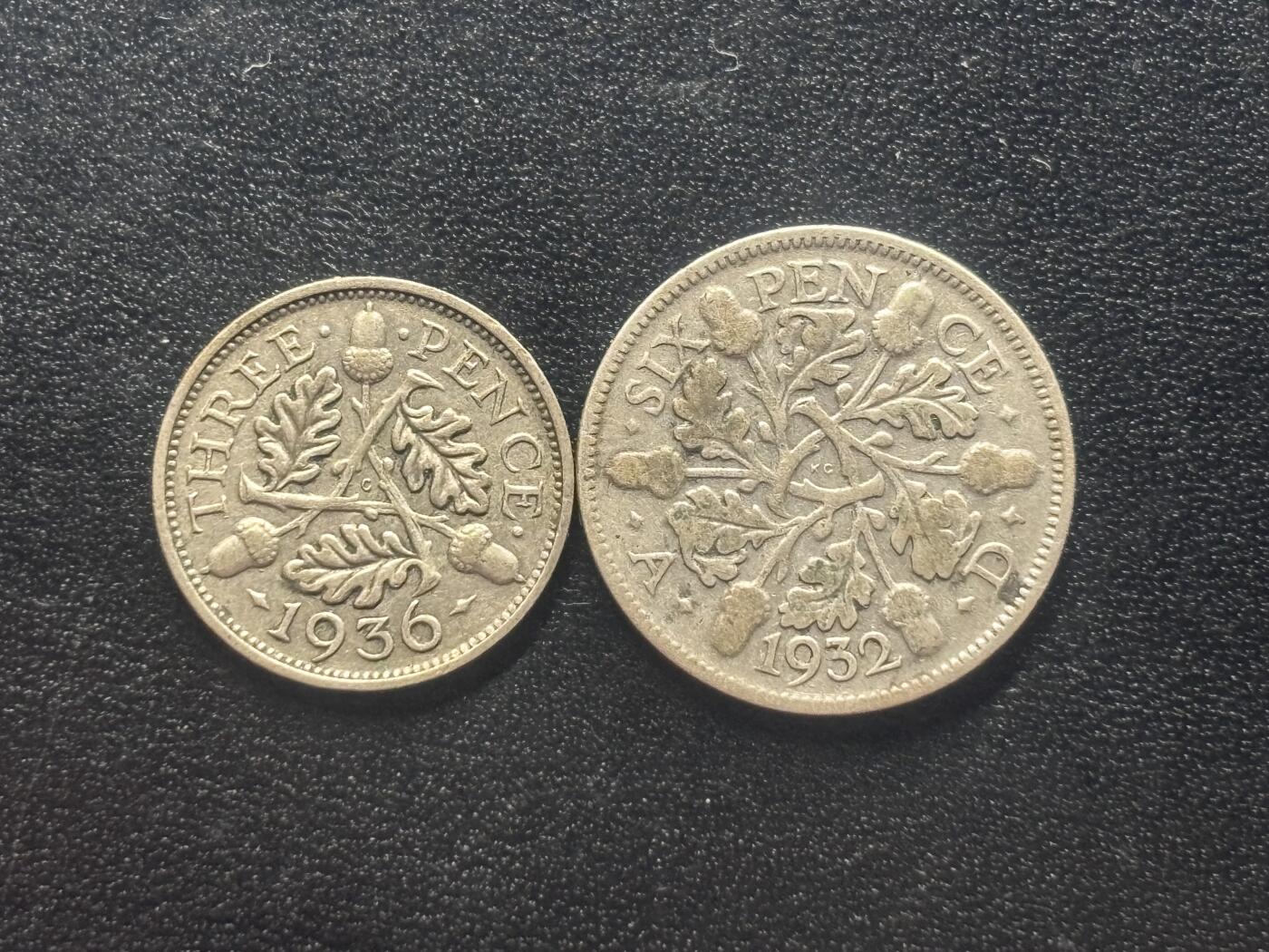 邮泉阁限时拍卖第四十二场（硬币在国外。请付邮费6元。） 英国乔治五世国王银币2枚