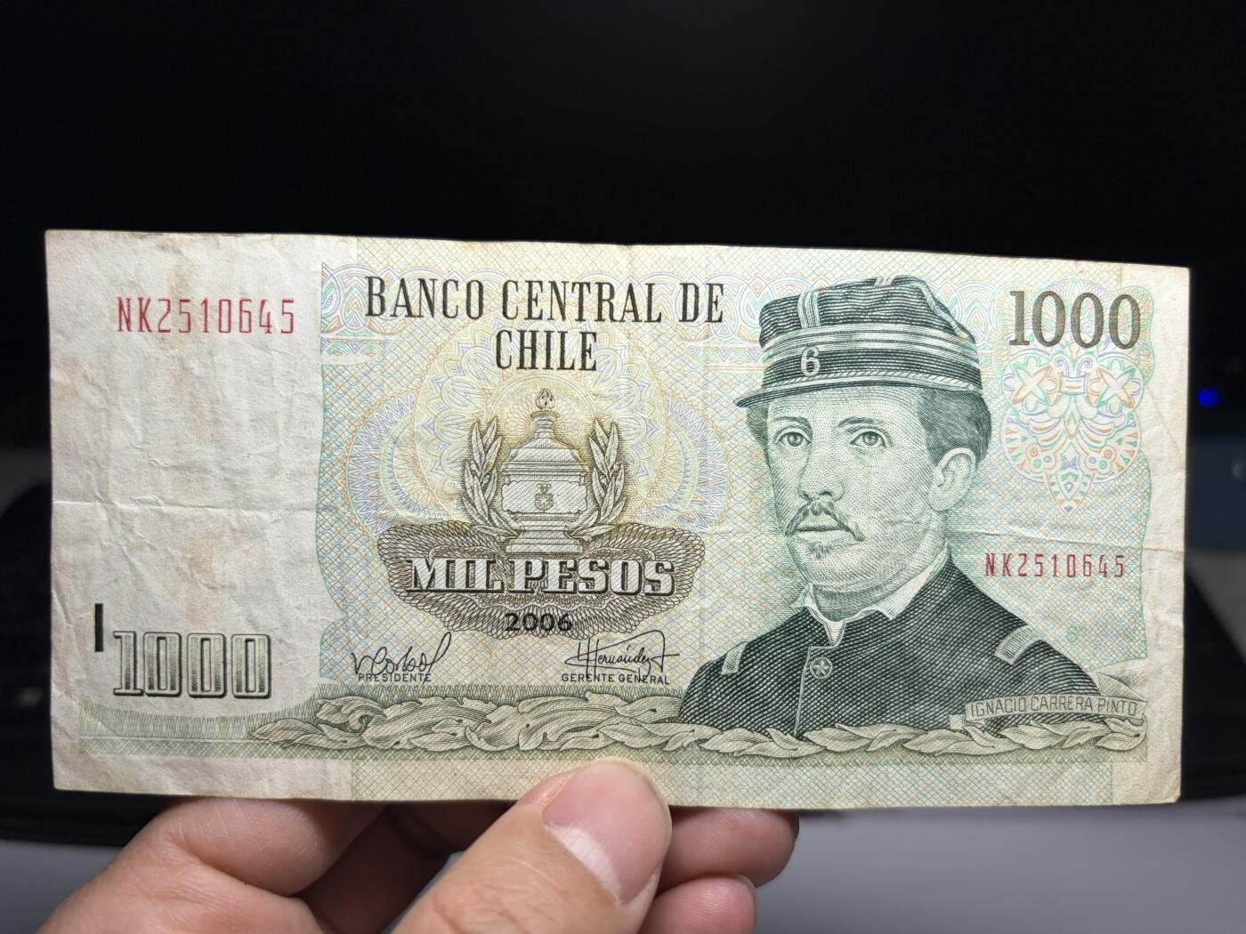 2026年集古藏今外币拍卖第二期-第10场—（总第310拍-纸币专场），本期拍完结算一次，发货时间2-3天，休息几天后继续新的一期拍卖。 2006年智利1000比索