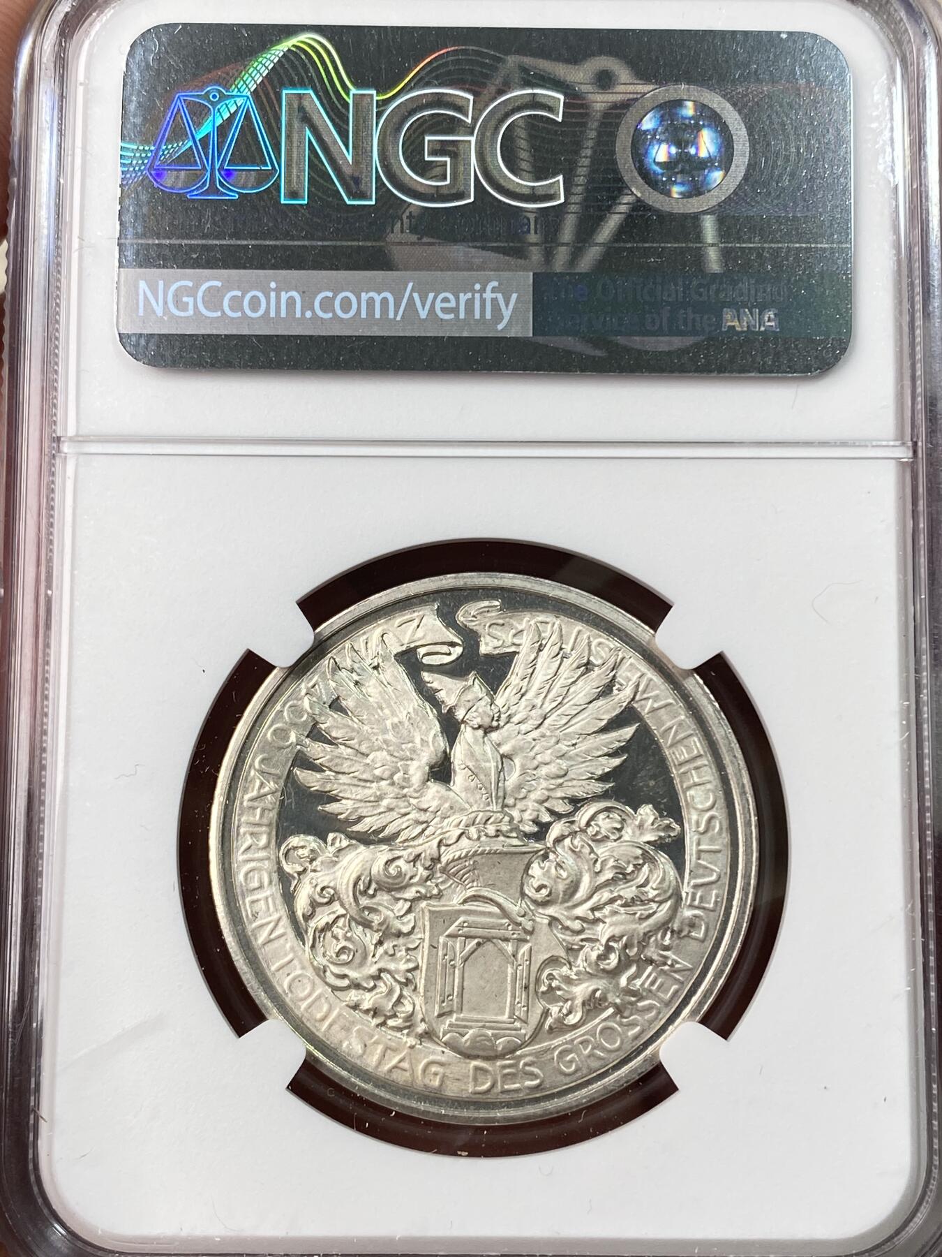 万国钱币拍卖第062期 NGC MS66DPL 1928年德国版画画仙丢勒逝世400周年纪念银章 满喷砂深度精铸镜面 此品种难得一见的顶级收藏状态