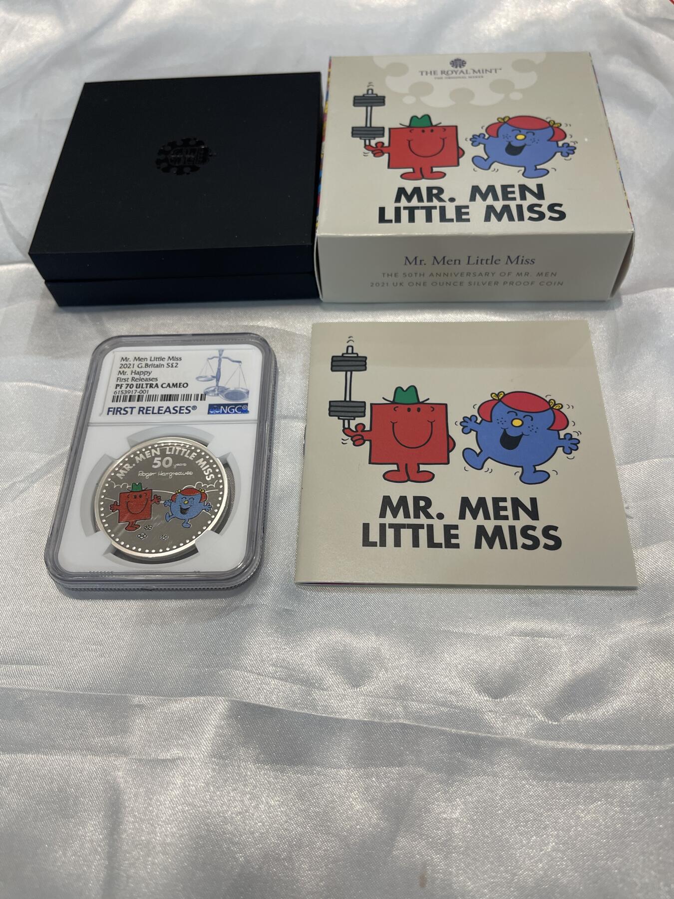 英国皇家造币厂50周年纪念银币 2021年发行，1盎司银，面值12英镑，精制工艺，NGC PF70 首期评级、收藏佳品！