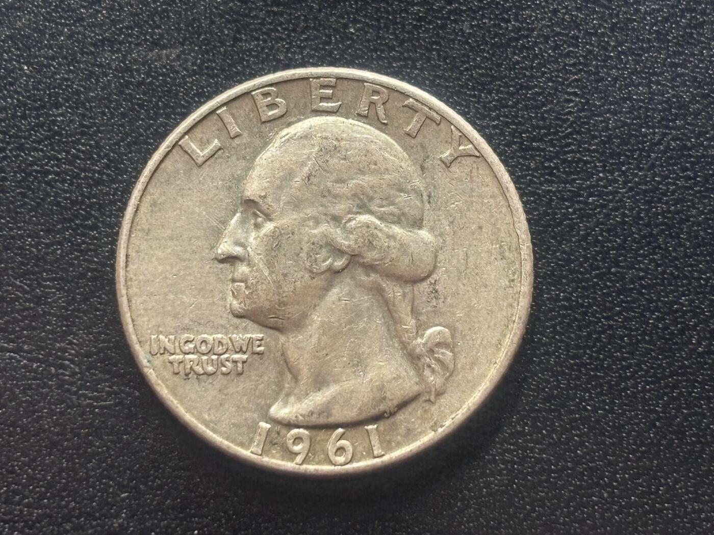 邮泉阁限时拍卖第四十二场（硬币在国外。请付邮费6元。） 1961年¼美元D版